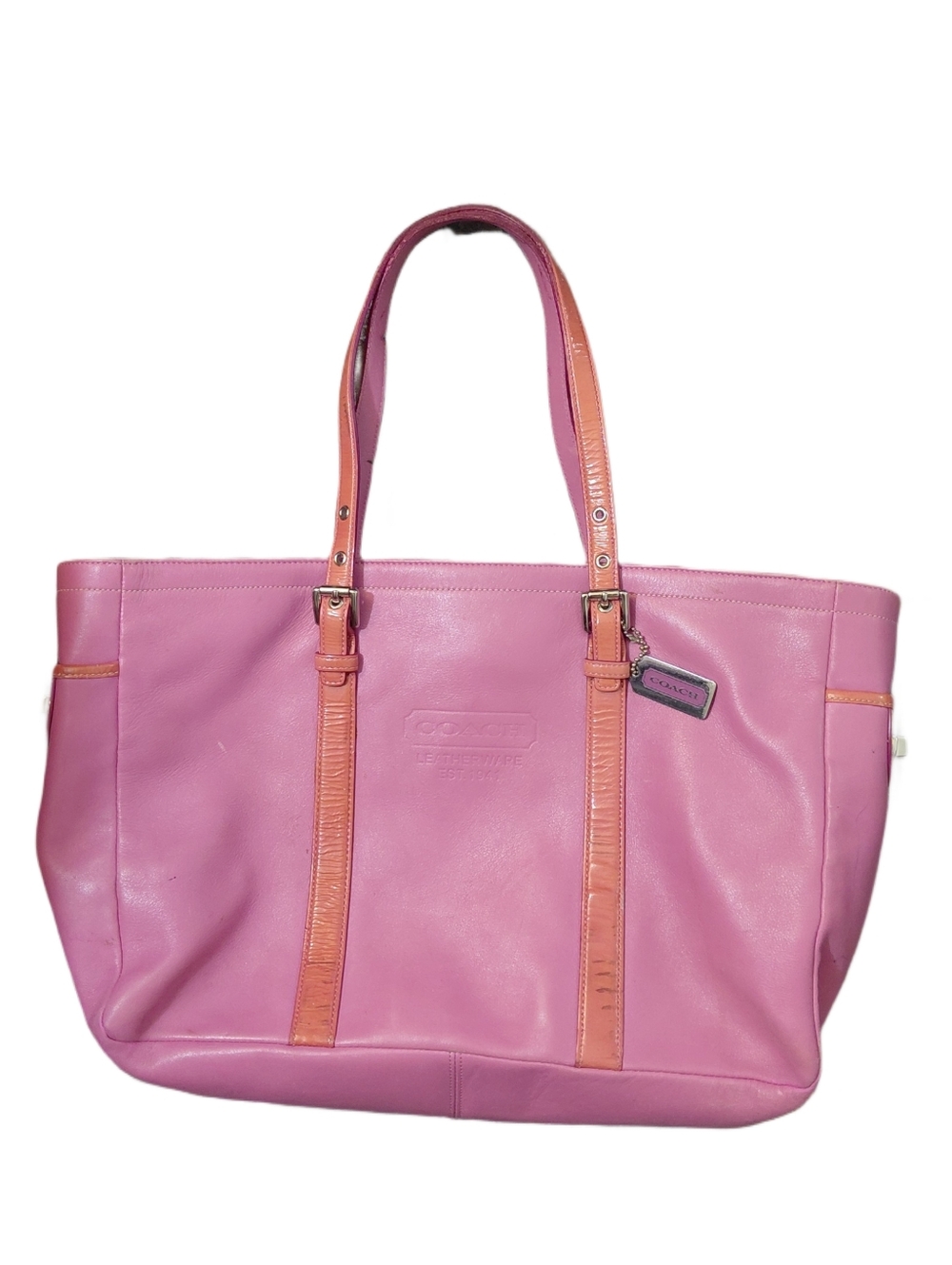 Vintage Coach Hampton Gallery Pink Leather Tote Shoulder Bag - Picture 16 of 16